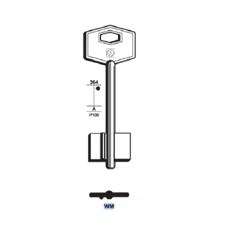 Chiave doppia mappa, Welka - WM - Silca