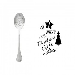 Cucchiaio con messaggio - Tutto quello che voglio per Natale sei tu - One Message Spoon