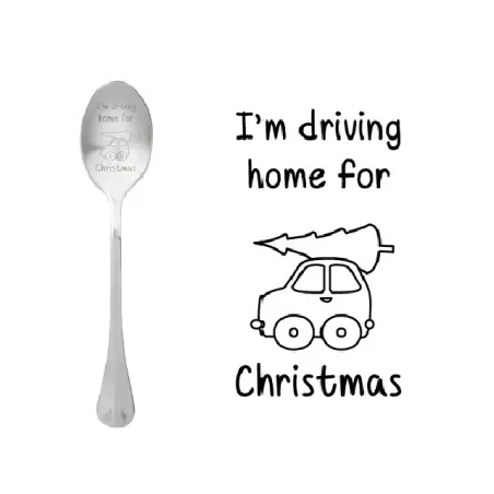 Cucchiaio con messaggio - Sto tornando a casa per Natale - One Message Spoon