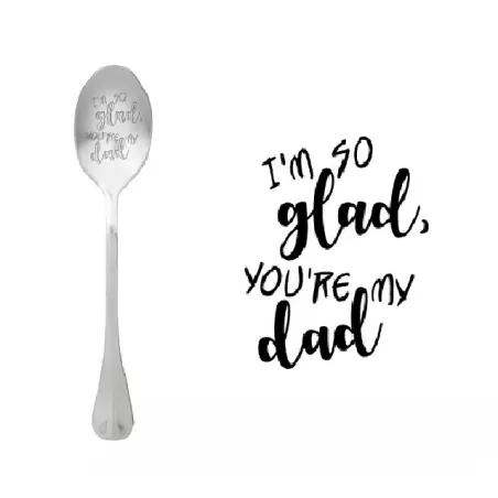 Cucchiaio con messaggio - Sono così felice che tu sia mio padre - One Message Spoon