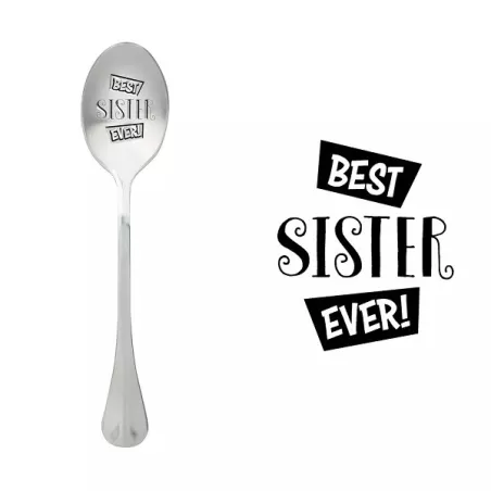 Cucchiaio con messaggio - La migliore sorella di sempre - One Message Spoon