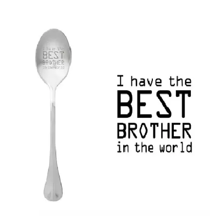 Cucchiaio con messaggio - Ho il miglior fratello del mondo - One Message Spoon