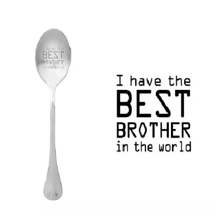 Cucchiaio con messaggio - Ho il miglior fratello del mondo - One Message Spoon