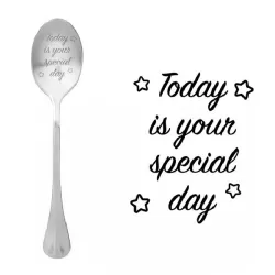 Cucchiaio con messaggio - Oggi è il tuo giorno speciale - One Message Spoon