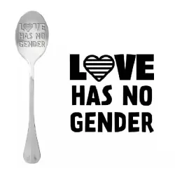 Cucchiaio con messaggio - L'amore non ha genere - One Message Spoon