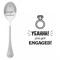 Cucchiaio con messaggio - Sì! Ti sei fidanzato - One Message Spoon
