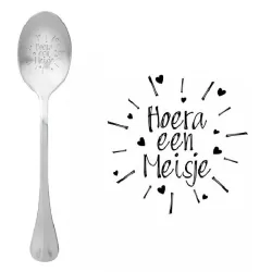 Cucchiaio con messaggio - Evviva una ragazza - One Message Spoon