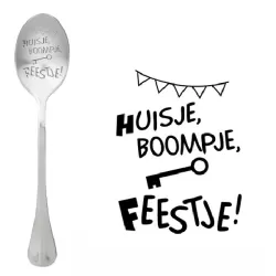 Cucchiaio con messaggio - Casa, albero, festa! - One Message Spoon