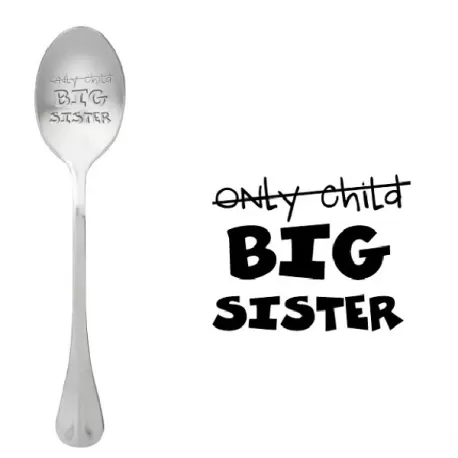 Cucchiaio con messaggio - (Figlio unico) Sorella maggiore - One Message Spoon