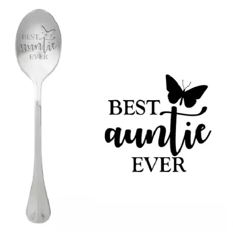 Cucchiaio con messaggio - La zia migliore - One Message Spoon