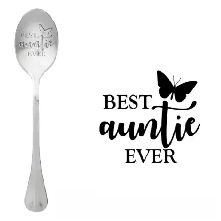 Cucchiaio con messaggio - La zia migliore - One Message Spoon