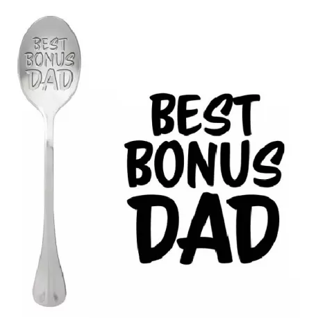 Cucchiaio con messaggio - Il miglior papà bonus - One Message Spoon