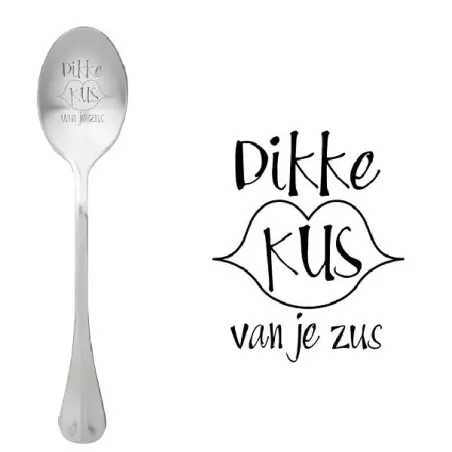 Cucchiaio con messaggio - Un grande bacio da tua sorella - One Message Spoon