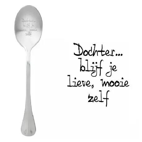 Cucchiaio con messaggio - Figlia... rimani dolce e bella - One Message Spoon
