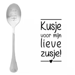 Cucchiaio con messaggio - Un bacio alla mia cara sorella - One Message Spoon