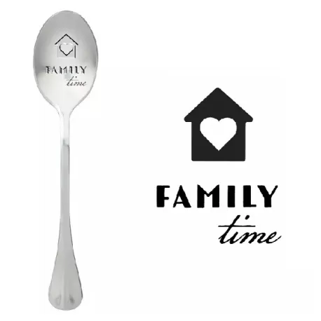 Cucchiaio con messaggio - Tempo per la famiglia - One Message Spoon