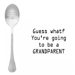 Cucchiaio con messaggio - Indovina un po? Diventerai nonno - One Message Spoon
