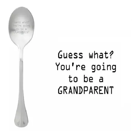Cucchiaio con messaggio - Indovina un po? Diventerai nonno - One Message Spoon