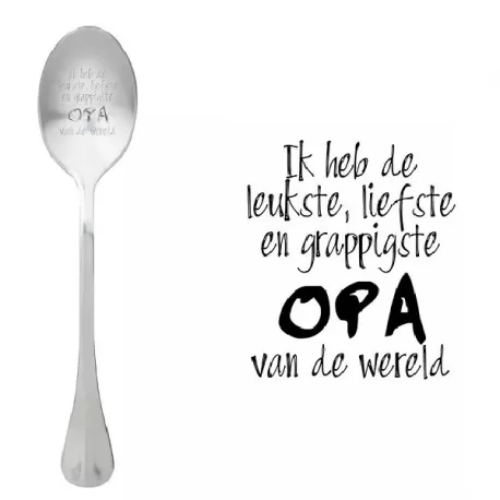 Cucchiaio con messaggio - Ho il più bello, il più dolce... (nonno) - One Message Spoon