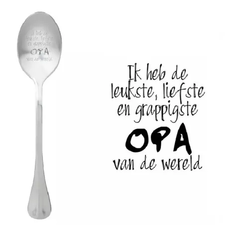 Cucchiaio con messaggio - Ho il più bello, il più dolce... (nonno) - One Message Spoon