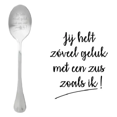 Cucchiaio con messaggio - Sei così fortunato ad avere una sorella come me - One Message Spoon