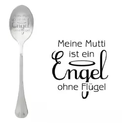 Cucchiaio con messaggio - Mia mamma è un angelo senza ali - One Message Spoon