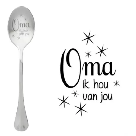 Cucchiaio con messaggio - Nonna, ti amo - One Message Spoon