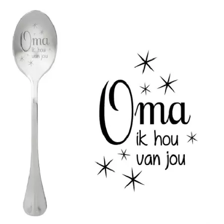 Cucchiaio con messaggio - Nonna, ti amo - One Message Spoon