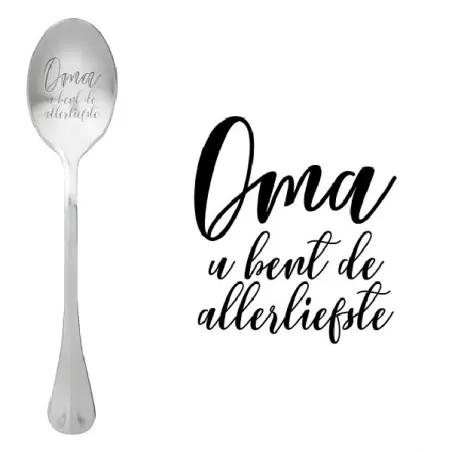 Cucchiaio con messaggio - Nonna, sei la più dolce - One Message Spoon