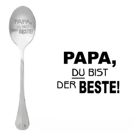 Cucchiaio con messaggio - Papà, sei il migliore - One Message Spoon