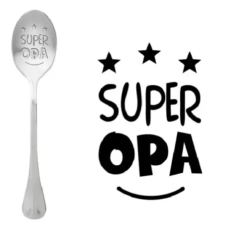 Cucchiaio con messaggio - Super nonno - One Message Spoon