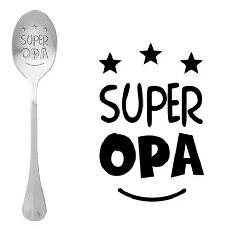 Cucchiaio con messaggio - Super nonno - One Message Spoon