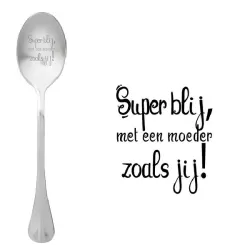 Cucchiaio con messaggio - Sono molto felice con una madre come te - One Message Spoon