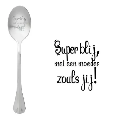 Cucchiaio con messaggio - Sono molto felice con una madre come te - One Message Spoon