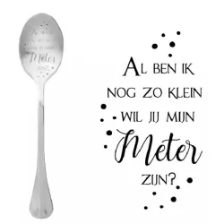Cucchiaio con messaggio - Vuoi essere la mia madrina? - One Message Spoon