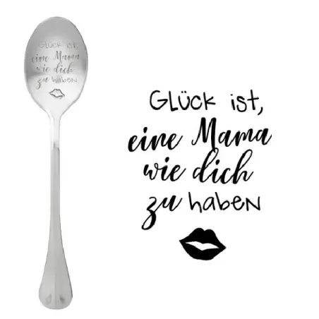 Cucchiaio con messaggio - La fortuna è avere una mamma come te - One Message Spoon