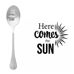 Cucchiaio con messaggio - Ecco che arriva il sole - One Message Spoon
