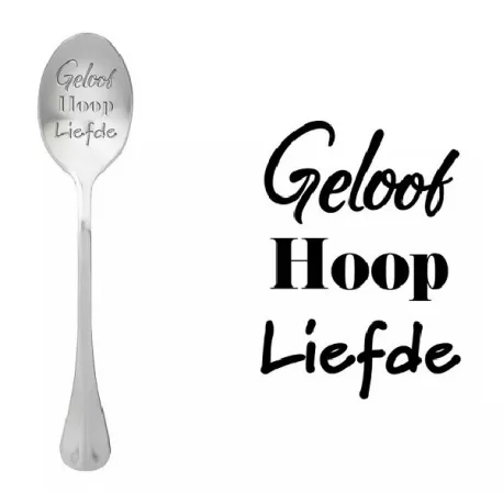 Cucchiaio con messaggio - Fede Speranza Amore - One Message Spoon