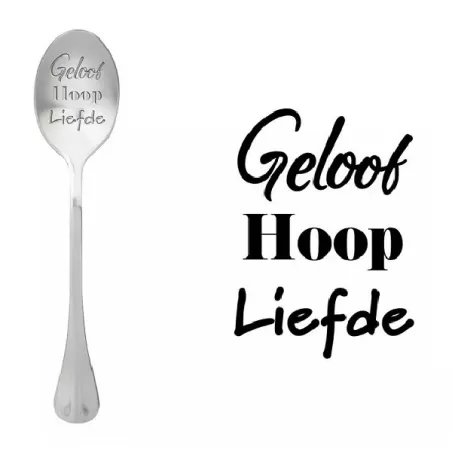 Cucchiaio con messaggio - Fede Speranza Amore - One Message Spoon