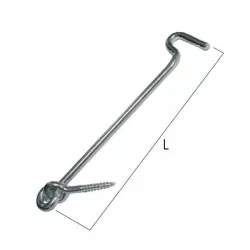 Gancio finestra 21x160 zincato Pz.4