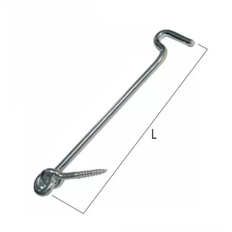 Gancio finestra 21x160 zincato Pz.4