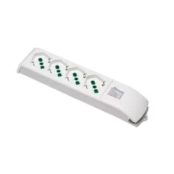 Multipresa 4 prese bipasso/shuko+interuttore senza cavo