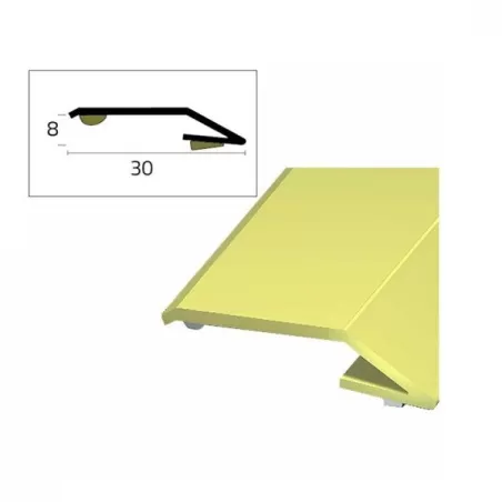 Passatoia adesiva ottone con gradino Cm.90 sezione Mm.30x8