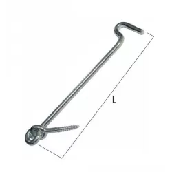 Gancio finestra 22x200 zincato Pz.4