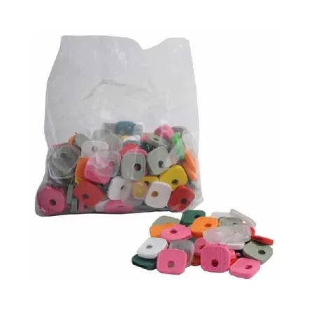 Segnachiavi plastica quadrati colori assortiti