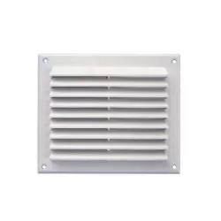 Griglia plastica bianca con rete e incastro a molle Mm.175x146