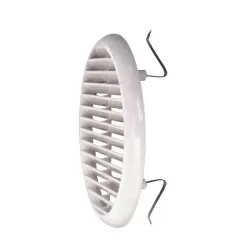 Griglia tonda plastica con rete e incastro a molle Mm.235 foro Mm.165/220