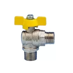 Rubinetto squadra metano-gpl attacchi filetto maschio 1/2 maschio 1/2