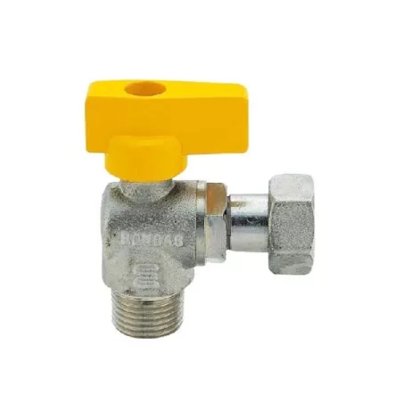 Rubinetto squadra metano-gpl attacchi filetto maschio 1/2 femmina 1/2