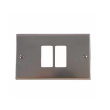 Coprinterruttore alluminio 2 posti scatola rotonda